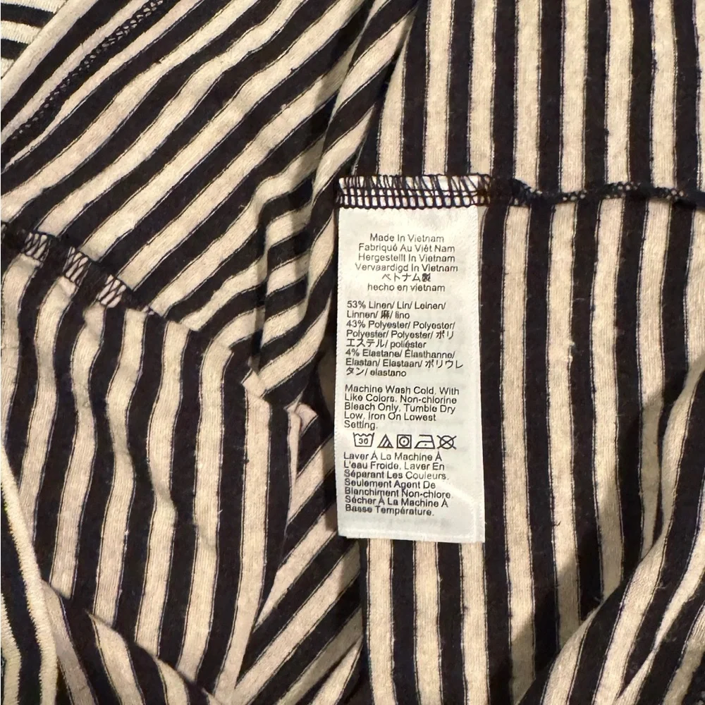 J.Crew Stretch linen-blend crewneck T-shirt in stripe - Picture 4 of 5